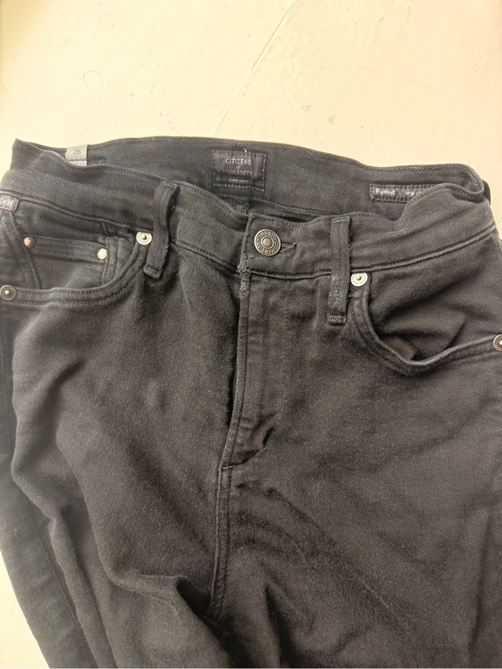 Citizens Of Humanity Black Slim High-Rise Jeans
